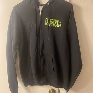 Black Misfits Zip-Up Hoodie